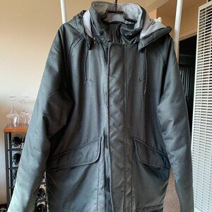 Nike Winter Parka Jacket Hooded Puffer Coat Warm Outdoors‎ Gray